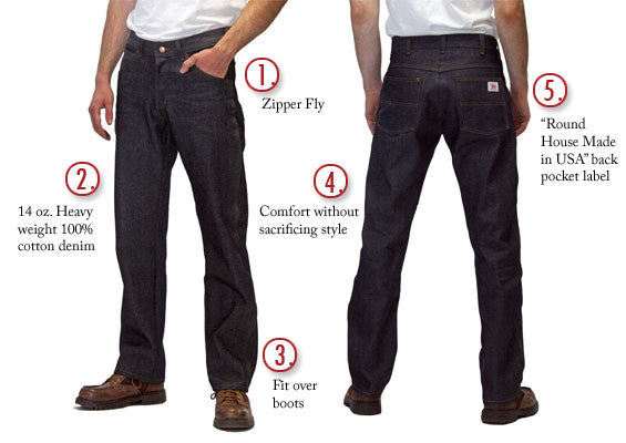 American Made Jeans Rigid 14 oz Everyday 5 Pocket Jeans Made in USA ...